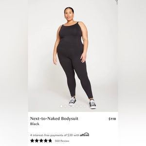 Universal Standard Next to Naked Bodysuit -Black size M NWT